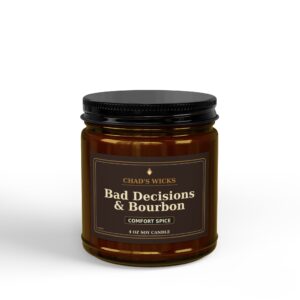 Bad Decisions & Bourbon Comfort Spice Soy Candle — 4oz Amber Jar